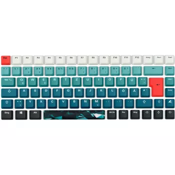 Žaidimų klaviatūra Sharkoon SKILLER SGK50 S3 Design Bundle D1 pilkai žalia raudona – laidinė, kompaktiškas išdėstymas