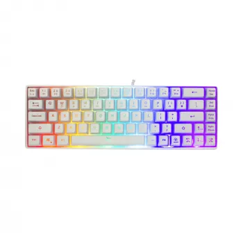 Klaviatūra White Shark RONIN White USB QWERTY 68 klavišų LED