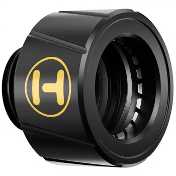 Fittingas HYTE FIT-001 kompiuterio aušinimo sistemai, žalvaris, silikonas, plienas, juodas