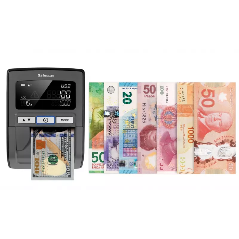 Safescan 185-S juodos spalvos banknotų detektorius