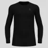 Odlo BL TOP crew neck l/s ACTIVE WARM ECO vyriški marškinėliai, dydis M, juodi