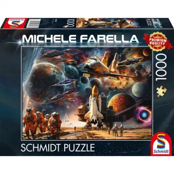 Dėlionė Schmidt Spiele Michele Farella 1000 dalių – Kelionė į kosmosą