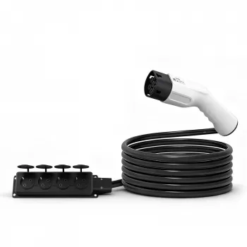 AKYGA AK-SC-E27 V2L adapteris Type 2 į 4x Schuko 16A 3m