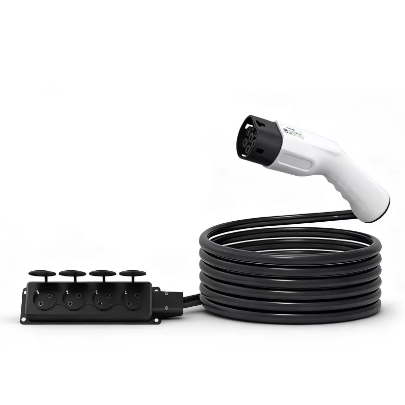 AKYGA AK-SC-E27 V2L adapteris Type 2 į 4x Schuko 16A 3m