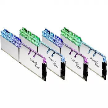 G.Skill Trident Z Royal 64 GB (4x 16 GB) DDR4-3600 MHz atminties rinkinys, sidabrinis, F4-3600C16Q-64GTRSC