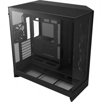 NZXT H9 Air Flow (2025) Didelis Dviejų Kamerų Vidurinis Bokštas - Juodas