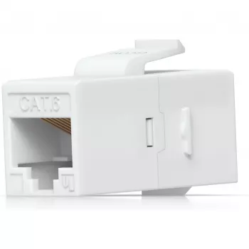 UBIQUITI CAT6 KEYSTONE COUPLER, 12 vnt. pakuotė. Praėjimo CAT6 keystone jungtis, skirta sklandžiai sujungti paruoštus eterneto kabelius