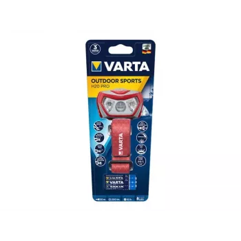 Galvos žibintuvėlis Varta Outdoor Sports H20 Pro pilkai raudonas