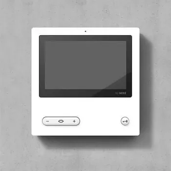 Siedle BVPC 850-0 W – 17,8 cm (7 colių) liečiamasis vaizdo durų skambutis, baltas, vidaus montavimui, AC/DC 20–30 V