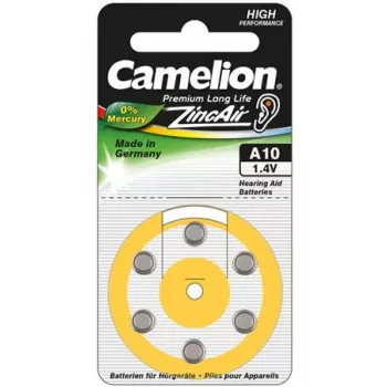 Cinko-oro baterijos CAMELION A10 / DA10 / ZL10 – 6 vnt.