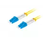 Skiemeninis šviesolaidinis kabelis LANBERG FO-LULU-SD11-0030-YE, 3 m, G.657.A1, LC–LC, geltonas