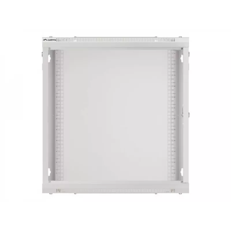 Lanberg sieninis montažinis stovo spintos korpusas 19'' 12U 600x600mm pilkas (stiklinės durys)