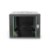 DIGITUS Professional Unique DN-19 09U-6/6-SW - tinklo spinta - skirta montuoti ant sienos - juoda, RAL 9005 - 9U - 48,3 cm (19 inch)
