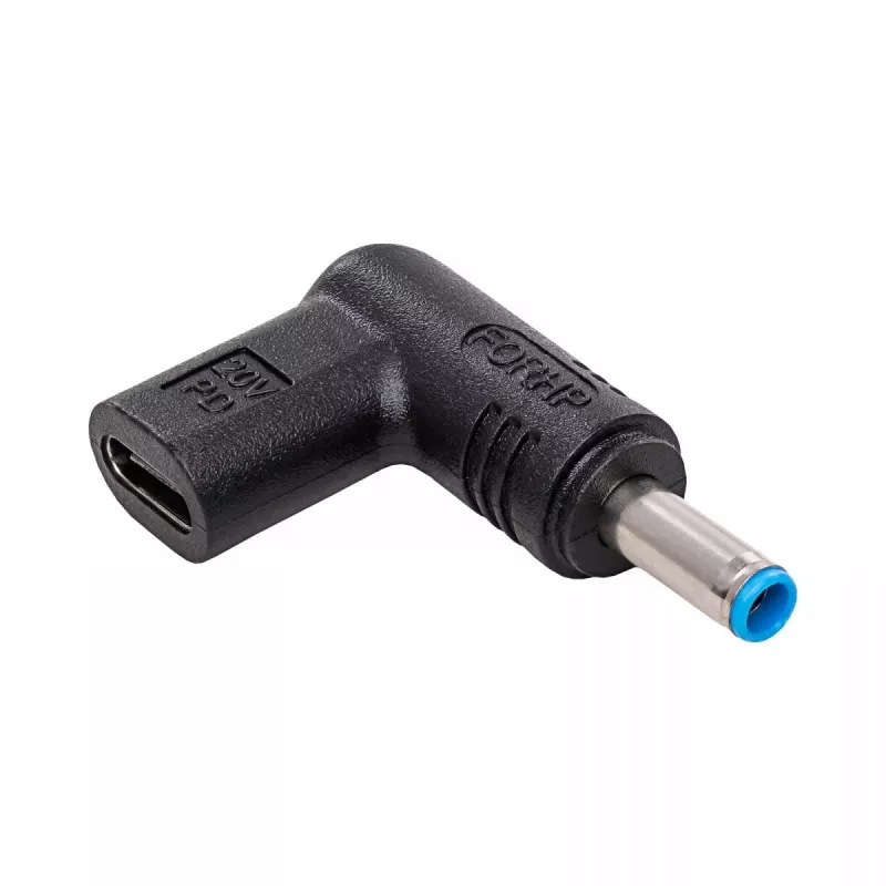 Akyga AK-ND-C09 USB-C – DC 4,5 x 3,0 mm + kaištis adapteris nešiojamojo kompiuterio įkrovimui, 18,5-20 V, 100 W, skirtas HP