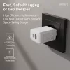 AC vidinis USB GaN įkroviklis DIGITUS DA-10301 — 30W, 1× USB-C, 1× USB-A, 100–240V, baltas