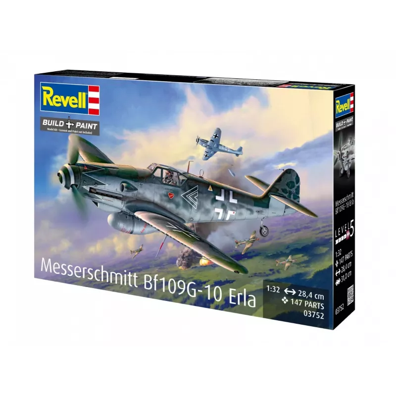 Plastikinis modelis lėktuvo REVELL Messerschmitt Bf109G-10 Erla 1:32