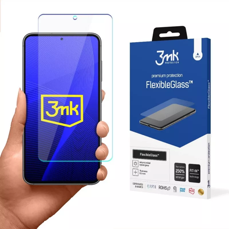 3MK Flexible Glass Samsung S23 5G – Lankstus stiklinis ekrano apsauginis stiklas