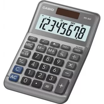 Skaičiuotuvas Casio MS-80F stalinis 8 skaitmenys pilka