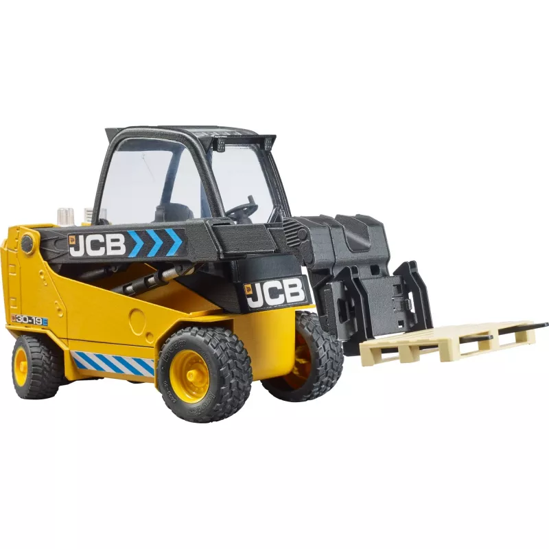 Žaislinis šakinis krautuvas BRUDER JCB Teletruk – ABS, nuo 3 metų, juodai geltonas