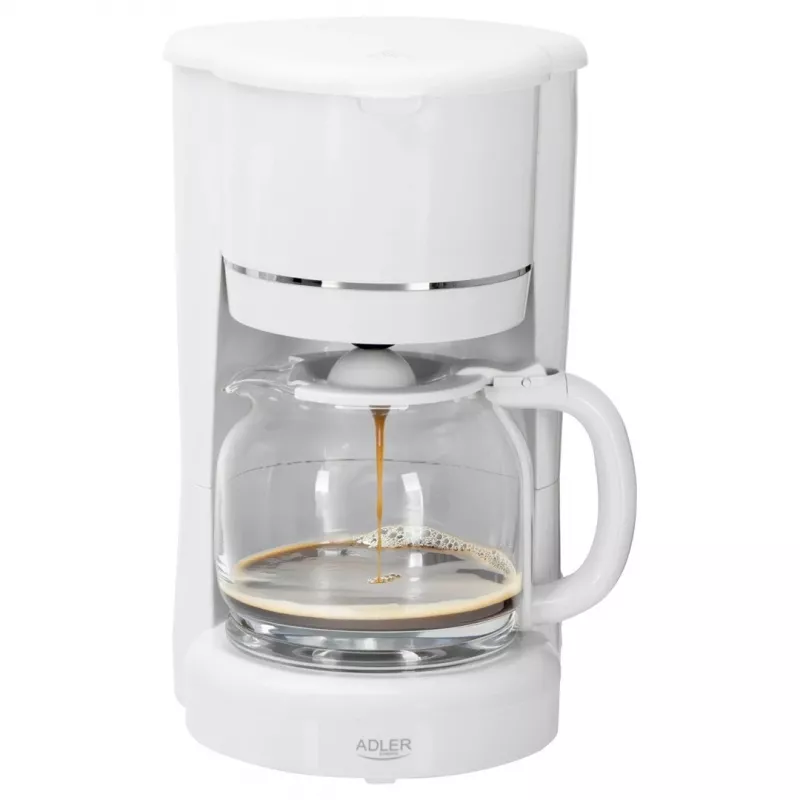 Adler AD 4383w Lašinis kavos virimo aparatas maltai kavai 1,5 L baltas