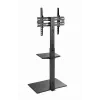 Grindinis TV stovas GEMBIRD TVS-55T-02 32–55 colių televizoriams, plieninis, aukštis 600 mm, VESA 100x100–400x400, maks. apkrova 35 kg