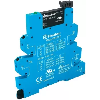 Finder MasterOutput plonas tarpinė relė ant DIN bėgio 39.50.8.230.9024, perjungimo įtampa 24 V/DC (39.50.8.230.9024)
