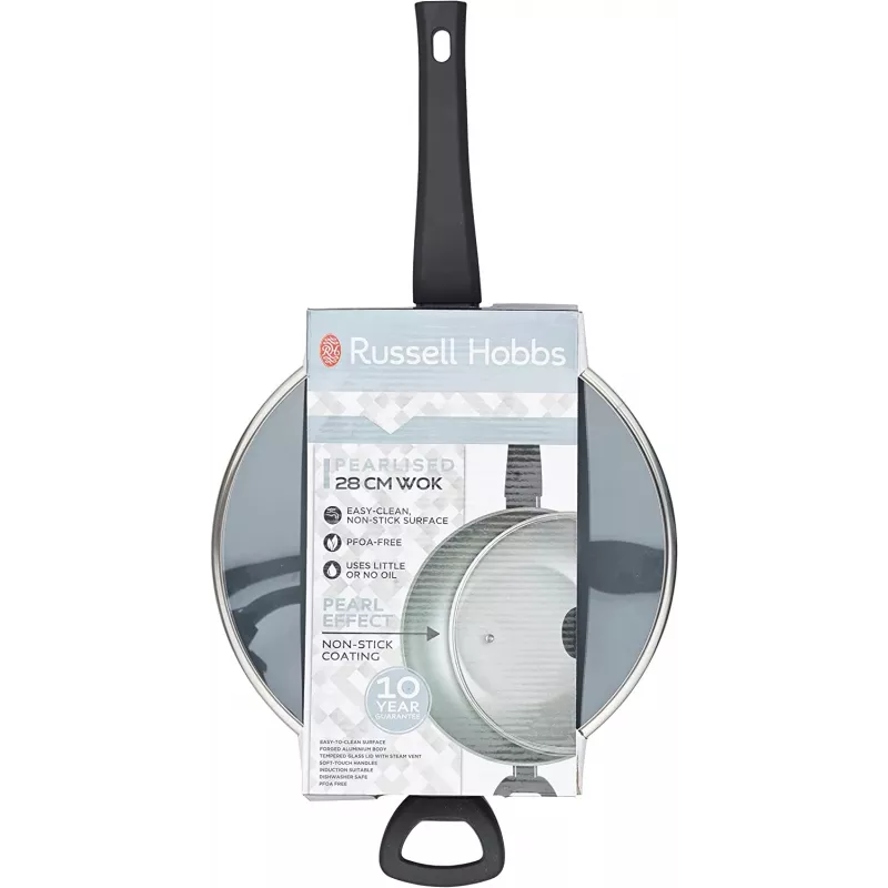 Wok Russell Hobbs RH01709EU 28 cm perlamutrinė nelipni keptuvė