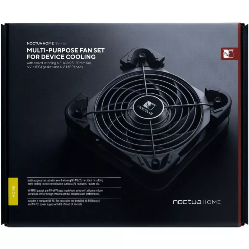 120 mm korpuso ventiliatorius Noctua NV-FS2 juodas – tylus aušinimo ventiliatorius