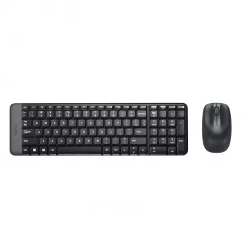 Logitech Wireless Combo MK220 - belaidis klaviatūros ir pelės rinkinys - 2,4 GHz - itališkas išdėstymas - tamsiai pilka (920-003721)