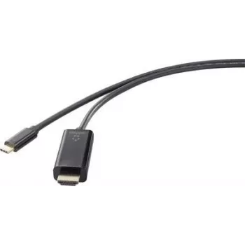Renkforce RF-4531594 vaizdo kabelio adapteris 3 m USB Type-C – HDMI juodas (RF-4531594)