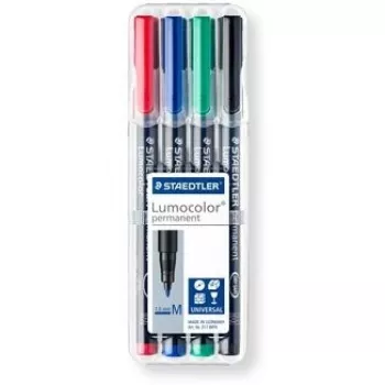 Permanentiniai žymekliai Staedtler Lumocolor 317 WP4 juoda, mėlyna, žalia, raudona