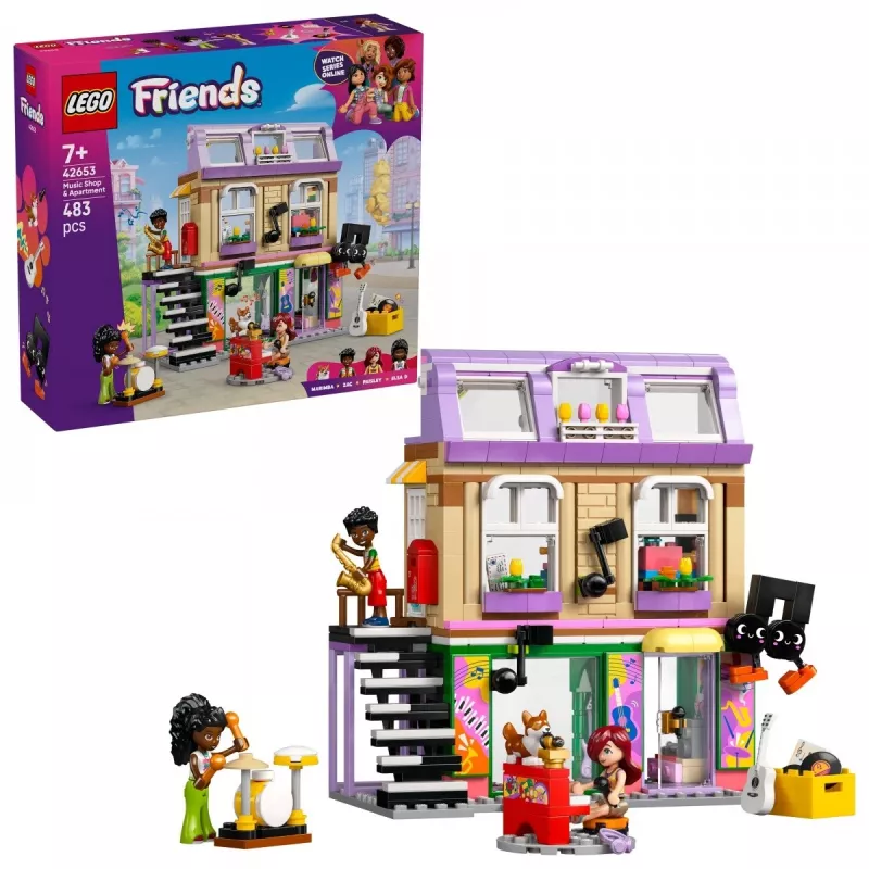 LEGO FRIENDS 42653 Muzikos parduotuvė ir butas