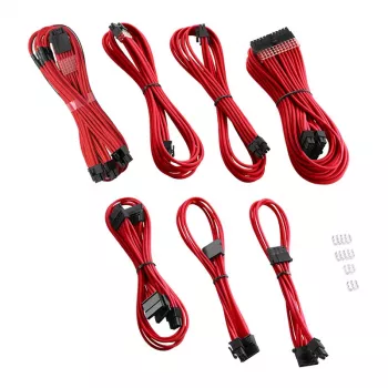 CableMod kabelių rinkinys C-Series PRO ModMesh RM Black Label CM-PCSR-16P3KIT-NKR-R – apvalkoti PSU ir GPU laidai, ModMesh, raudoni