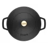 Sauté keptuvė ZWILLING STAUB BRAISERS apvali 28 cm, juoda, dugno skersmuo 22,2 cm