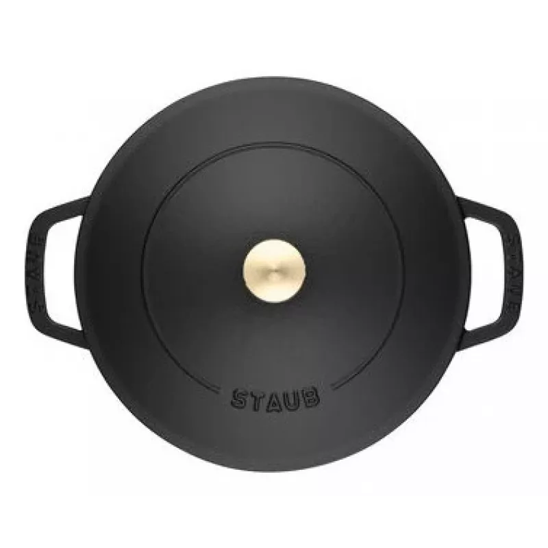 Sauté keptuvė ZWILLING STAUB BRAISERS apvali 28 cm, juoda, dugno skersmuo 22,2 cm
