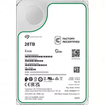 HDD Seagate Exos 3,5 colio 28TB SATA PERCERTIFIKUOTAS, modelis ST28000NM000C-REC