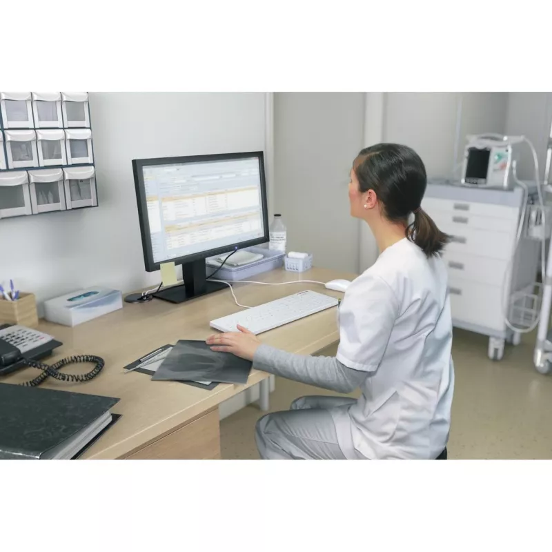 Contour Design Active Key Contour QuickClean Medicininė klaviatūra IP68 Pilno dydžio Laidinė Balta DE C8112