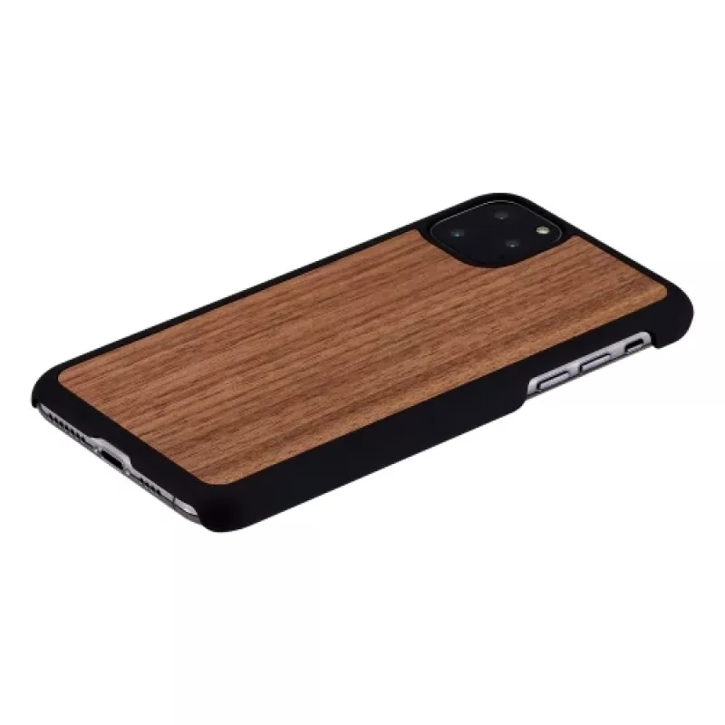 Dėklas iPhone 11 Pro Max man and wood – juodasis riešutas, medinė nugarėlė, apsauginis rėmelis