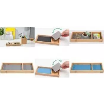 Pieštukinė sigel Eyestyle Bamboo šviesiai pilka/juoda su 2 tekstiliniais įdėklais