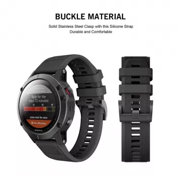 Laikrodžio dirželis Tech-Protect, skirtas Garmin Fenix serijai – suderinamas su Fenix 3, 5X, 3HR, 5X Plus, 6X, 6X Pro, 7X – Juodas