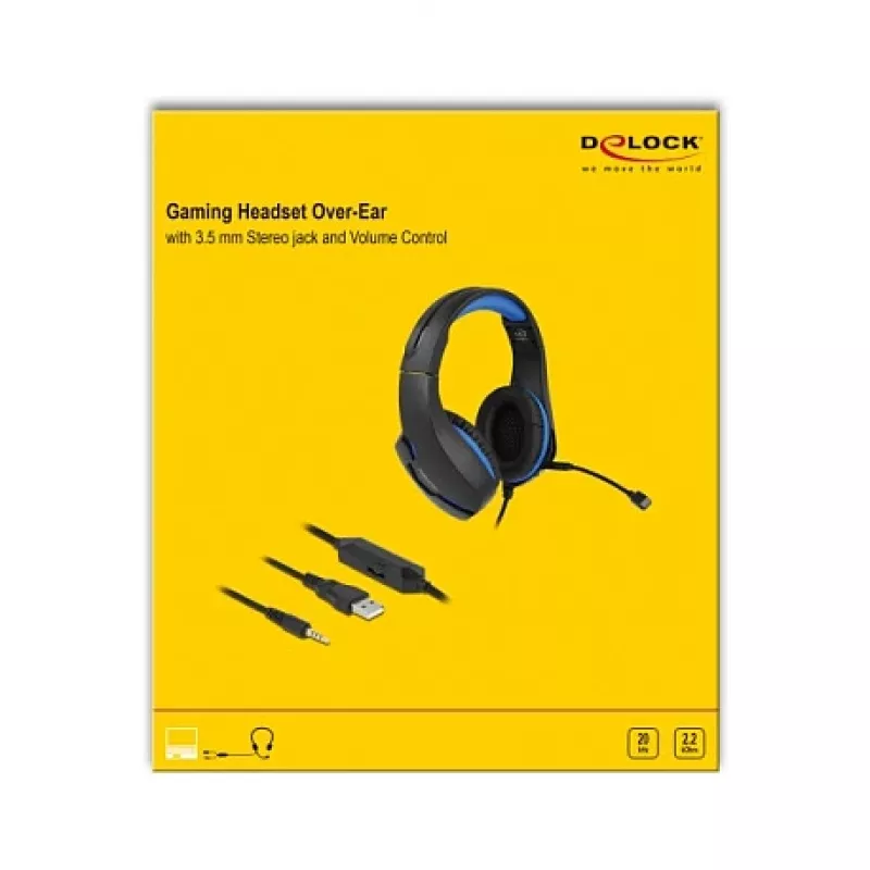 Ausinės DeLOCK Gaming Headset Over-Ear