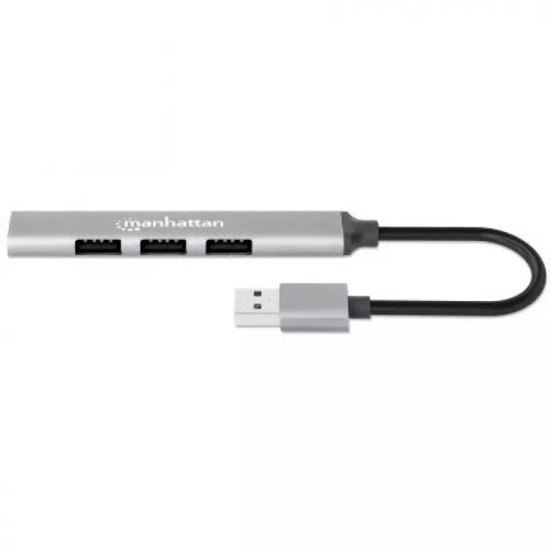 Manhattan USB-A 4 prievadų šakotuvas, 1x USB 3.2 Gen1, 3x USB 2.0, aliuminis