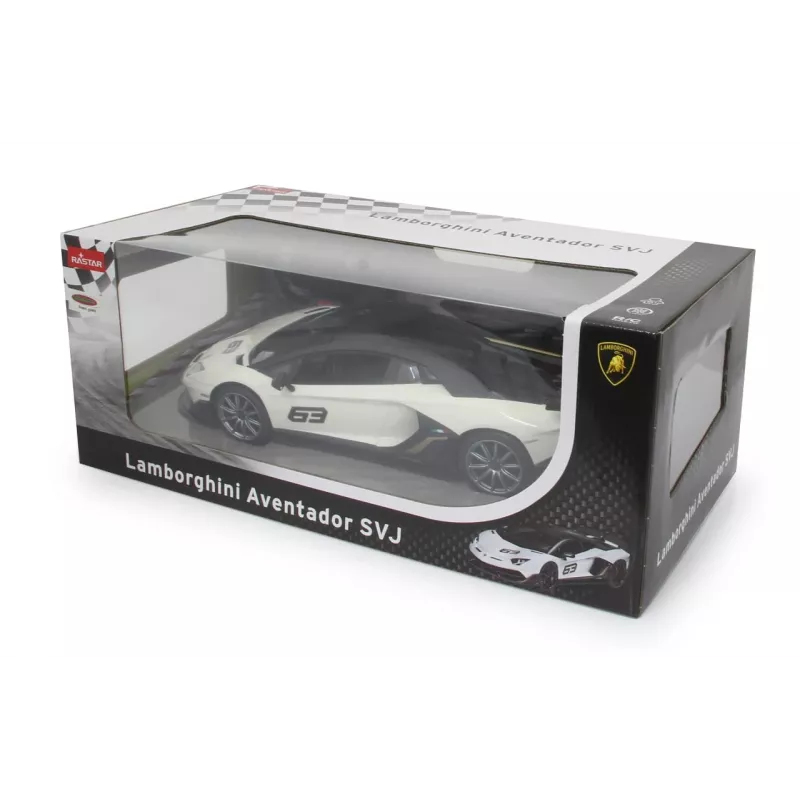 Radijo bangomis valdomas sportinis automobilis Jamara Lamborghini Aventador SVJ Performance 1:14 Baltas 2.4GHz