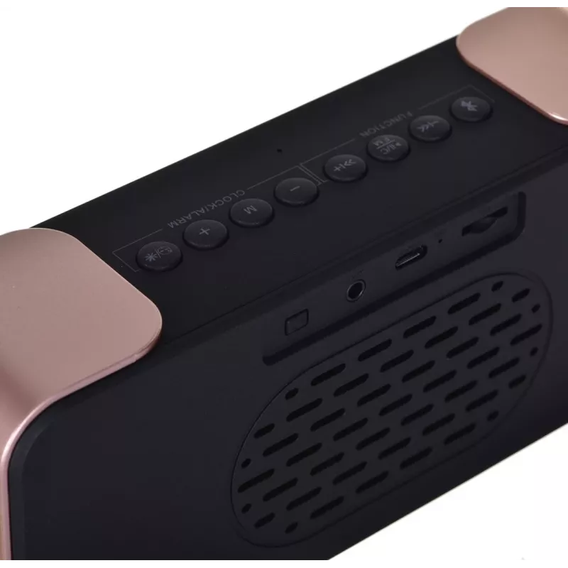 Skaitmeninis žadintuvas Adler AD 1190CR – LED ekranas, FM radijas, Bluetooth, SD grotuvas, 2600 mAh baterija