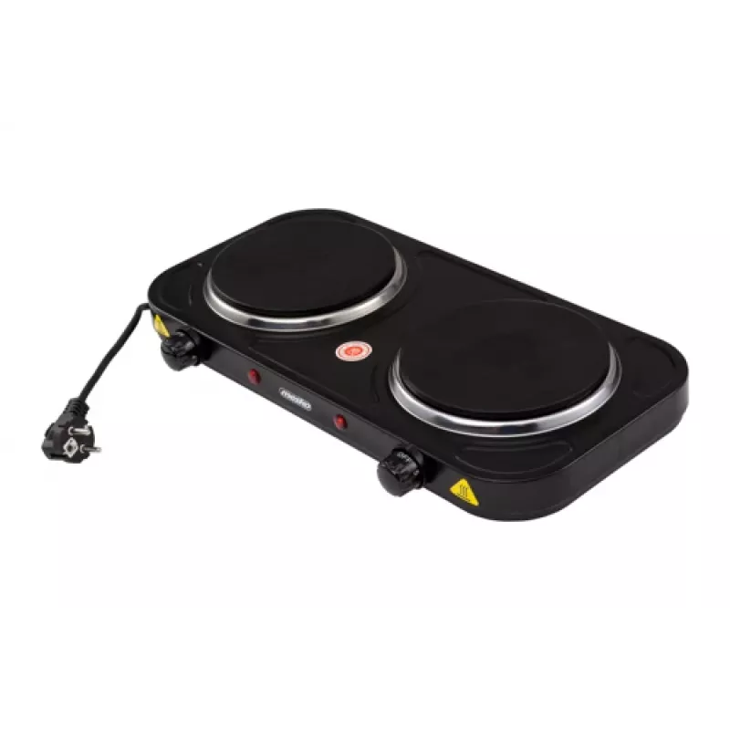 Mesko Home MS 6509 juoda kaitlentė su sandaria plokšte, 2 zonos