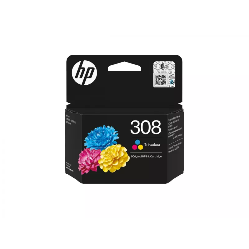 Original HP 308 trispalvė kasetė (cian, magenta, geltona) – standartinė talpa