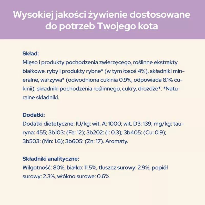 Purina Cat Chow Sensitive Gig su lašiša ir cukinija padaže – šlapias ėdalas katėms – 85 g
