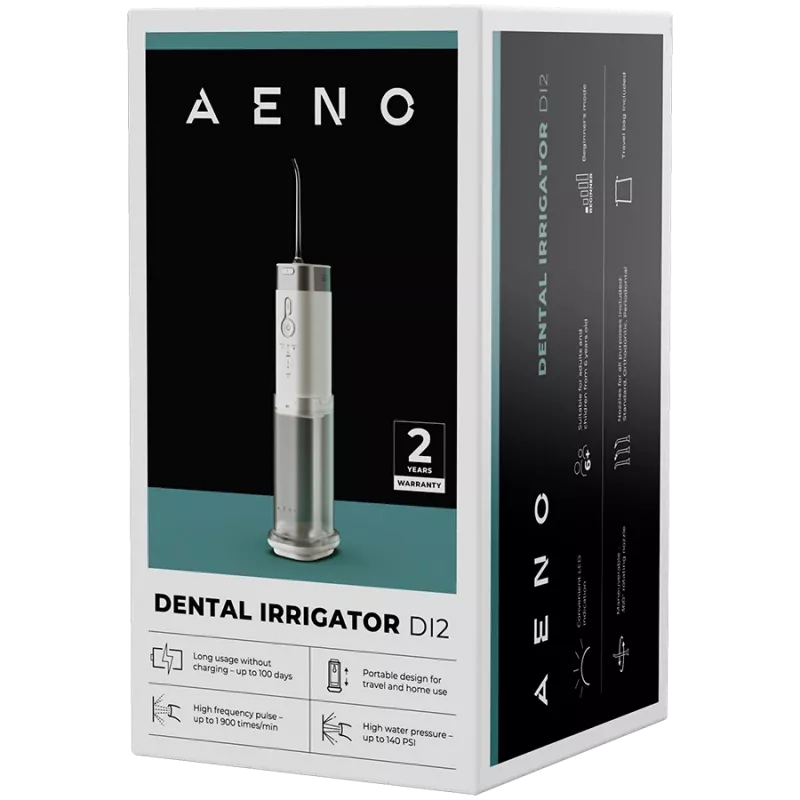 AENO DI2 nešiojamas dantų irigatorius, 3.7V, 8W, 2500mAh, 200ml