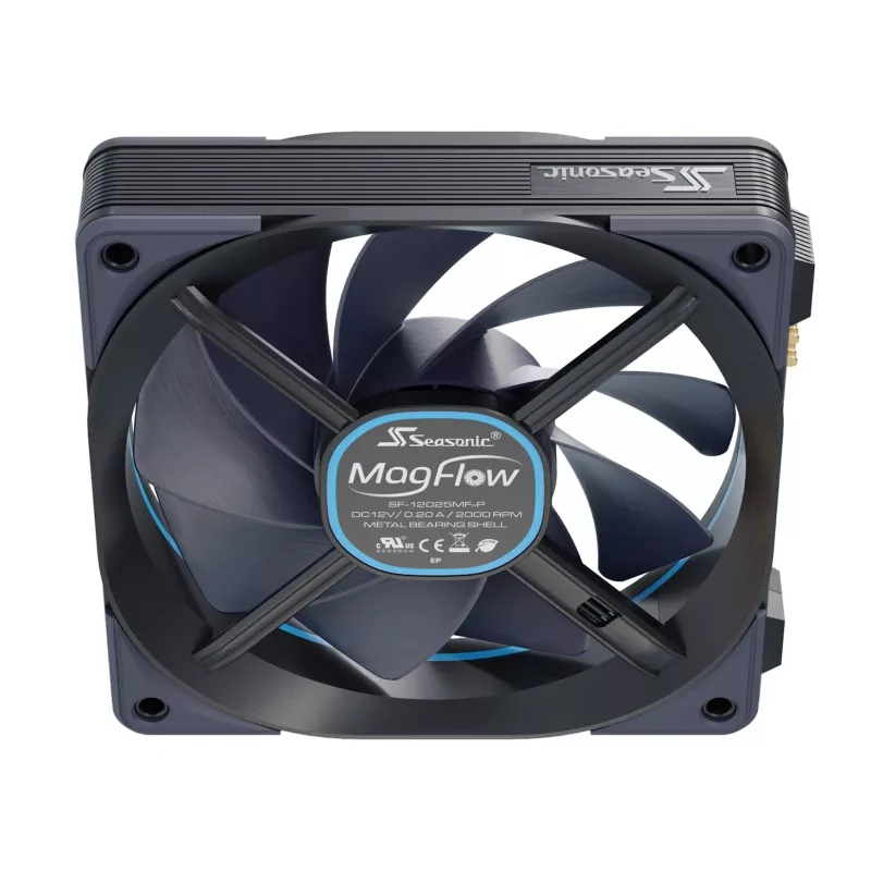 Ventiliatorius Seasonic MagFlow 1-Fan Kit 12 cm juodas 1 vnt.