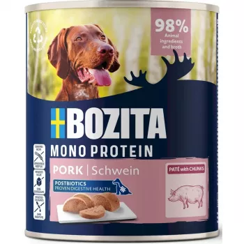 BOZITA Monoprotein Pate Pork šlapias šunų ėdalas - kiauliena - 800g